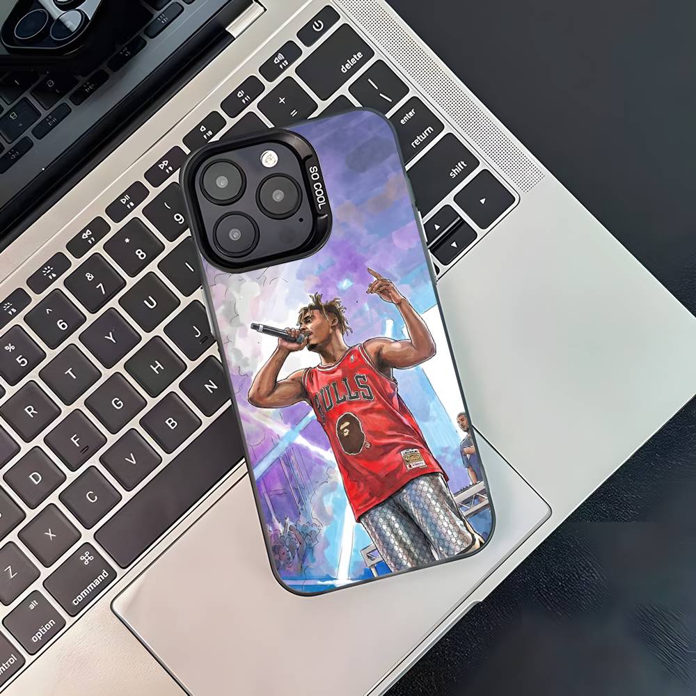 Rapper 999 J-Juice W-WRLD Phone Case For iPhone 17,16,15,14,13,12,11,Pro,Max,Plus,Black Matte Shockproof Cover