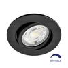 3-in-1 Round Black Recessed LED Spotlight 7W IP20 Dimmable