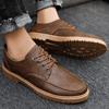 Модная мужская повседневная обувь в британском стиле, качественная удобная мужская кожаная обувь, мягкая износостойкая мужская обувь для светских мероприятий, обувь для мужчин 44