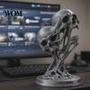 Fluid Skull Art Piece Integrated Molding Process Figure, 3D Printed Double Ornament, Abstract Statue Statue, Dark Style Decoration for Living