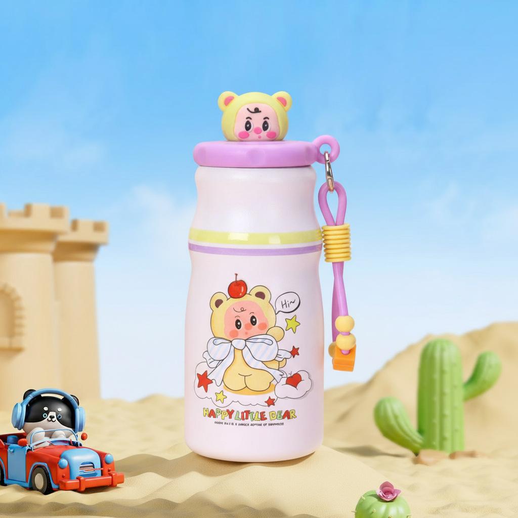 Water bottle doll bear water cup stainless steel thermos cup cartoon water cup pot