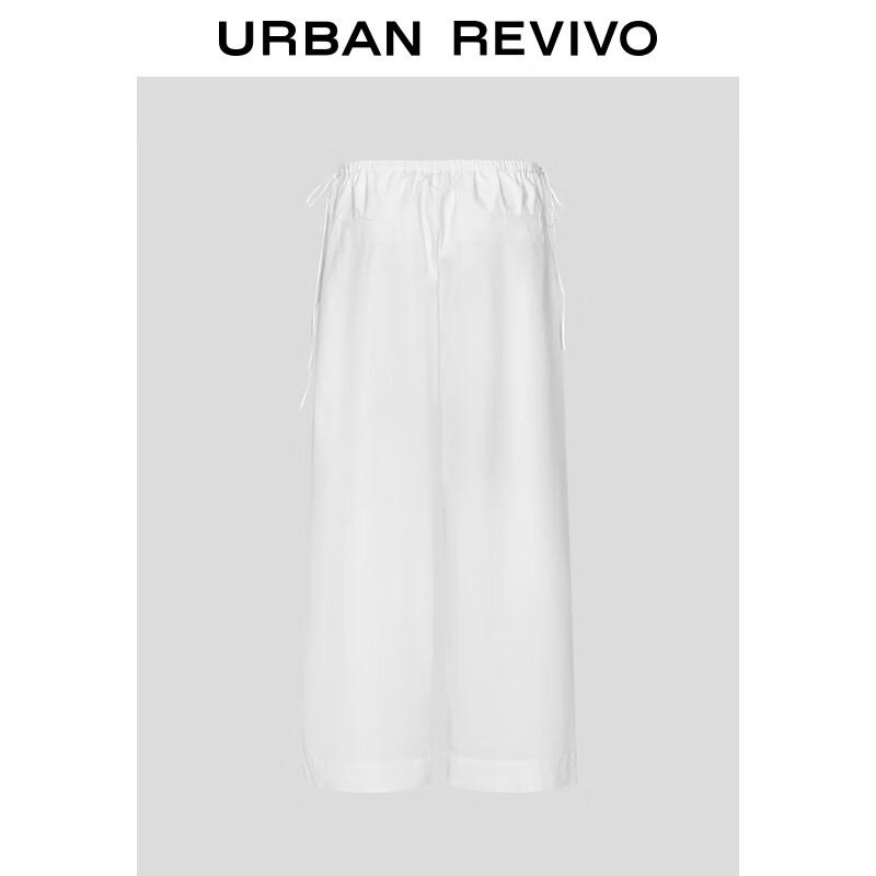 UR Women's Pleated Elastic Waist Wide-Leg Pants