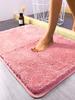 Non-slip Absorbent Bathroom Mat Long Hair Polyester Microfiber Quick Dry Nonslip Super Absorbent Bath Rug