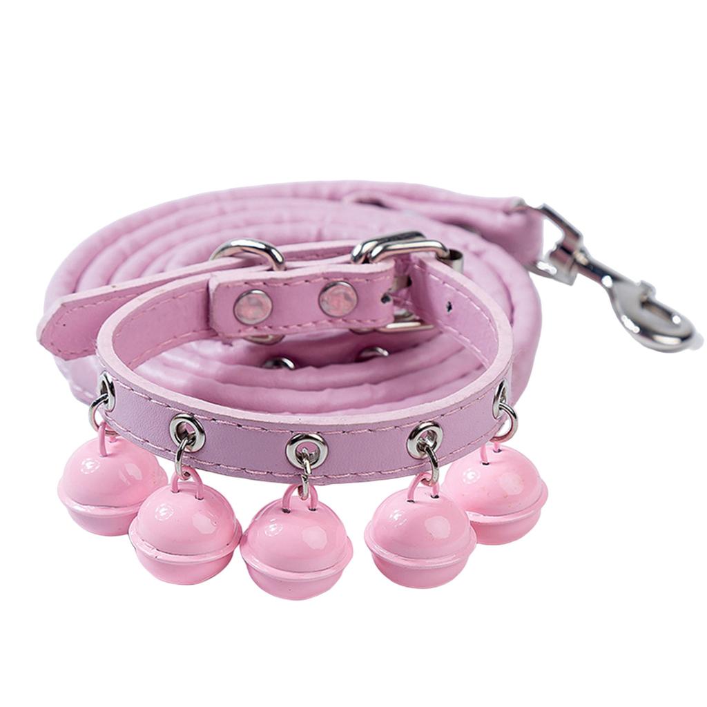 Поводок для собак длиной 120 см с кожаным ошейником, прочный поводок для прогулок с тросом для мелких домашних собак, практичный, с защитой от побега