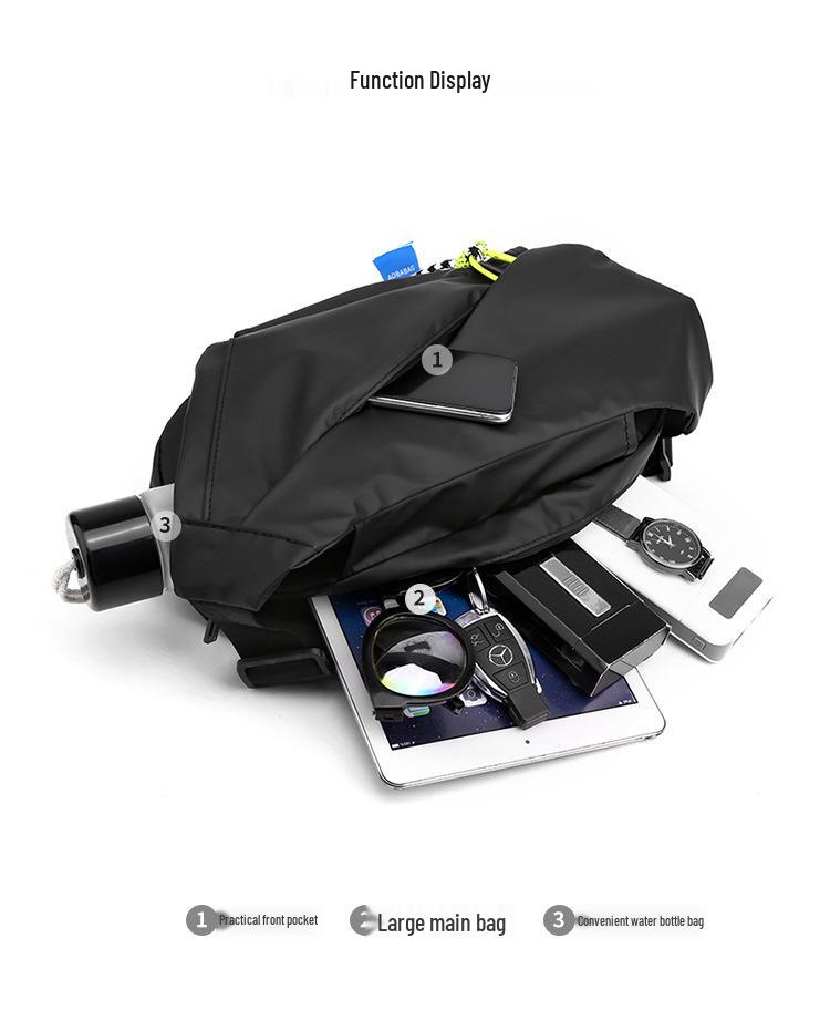 Men's 2022 Cross-border Korean Fashion Chest Bag: Trendy, Lightweight Shoulder Bag for a Cool Street Style.