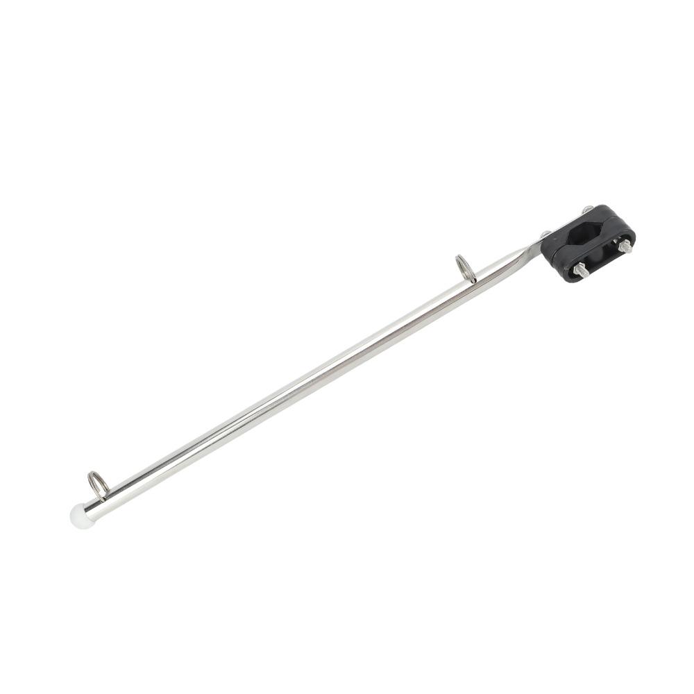 Silver Marine Flag Pole 390mm Flagpole Flag Holder Stand Rail Type Flag Pole Boats