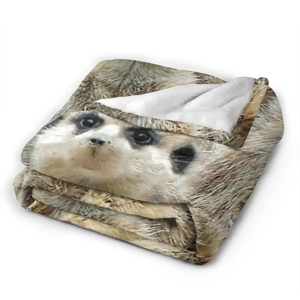 Meerkat 012 Blanket Soft Warm Flannel Throw Blanket Cover for Bed Living Room Picnic Travel Home Sofa