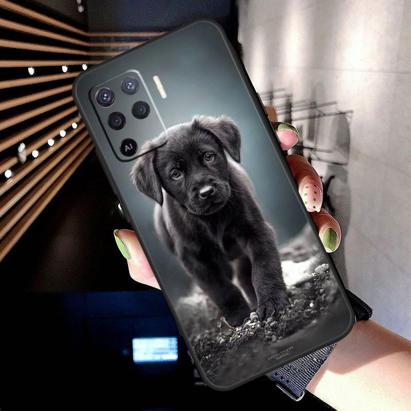 Черный лабрадор Чехол для телефона Oppo A5 Pro A15 A17 A57 A77 A18 A38 A58 A78 A98 A94 A74 A54 A16 A76 A96 A40 A60 A80
