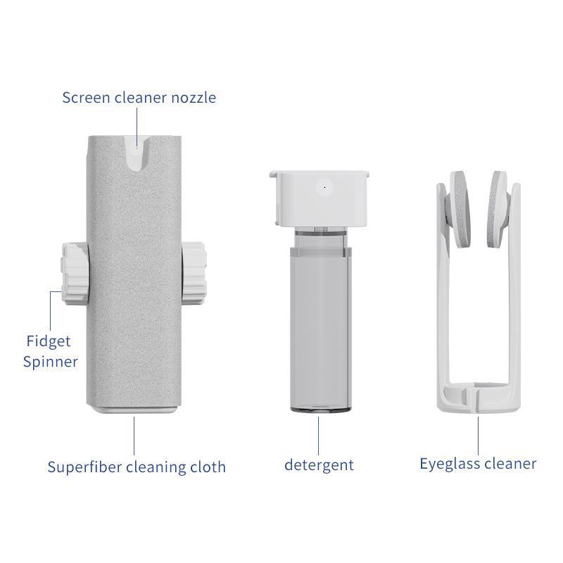 Комплект для чистки устройств: Очиститель экрана, Щетка для удаления пыли, Ручка для чистки телефонов, Очиститель для наушников, Салфетка для ноутбука