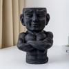 Flower Planter Muscle Man Artistic Modeling Sculpture Dual Use Flower Vase Desktop