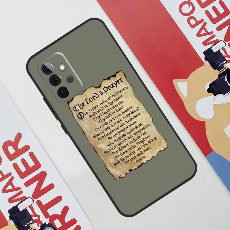 Christianity Lord Prayer Case For Samsung Galaxy A52 A32 A12 A56 A36 A16 A13 A23 A33 A53 A54 A34 A14 A15 A35 A55 A17