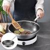 Stainless Steel Wok Maker Frying Pans Non Stick with Handles Cookware Accessories Heavy Duty Bakeware Work