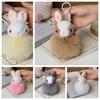 Cartoon Animation Real Fox Plush Rabbit Key Chain Pendant Fashion Kawaii Rabbit Fur Ball Car/Backpack Accessories Ppendant Toy