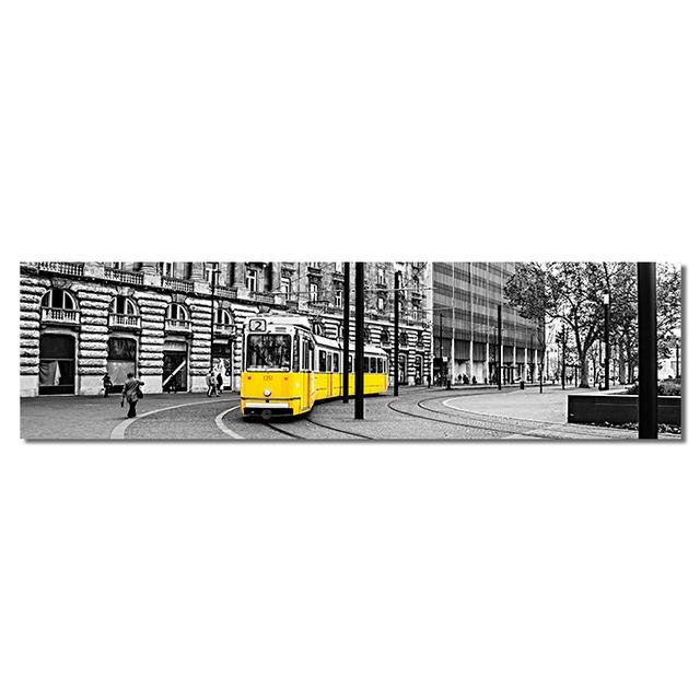 Природный пейзаж, городской пейзаж, черный, красный, поезд, холст, картина, настенные художественные фотографии, постеры и принты для гостиной, спальни, домашний декор, без рамки