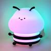 Cartoon Little Bee Silicone Lamp, Bedroom Decor, Rechargeable, Color Changing, Atmosphere Night Light for Kids, Holiday Gifts