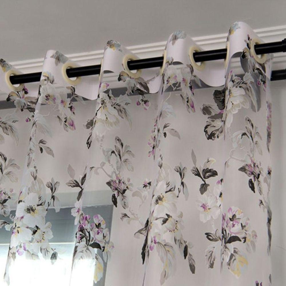 Романтичные шторы на окна, тюль, занавеска из марли, современный цветочный узор, прозрачная занавеска для спальни