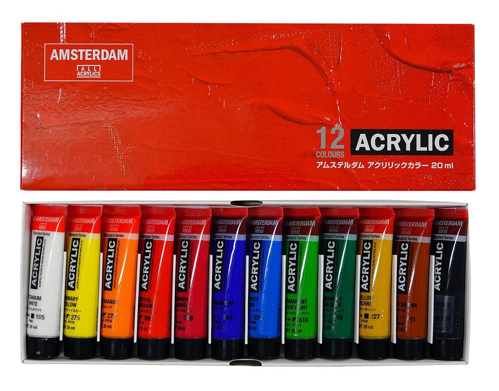 Talens Japan Talens Акриловая краска Amsterdam Acrylic Color Набор из 12 цветов по 20 мл AAC-12 (нет. 6)