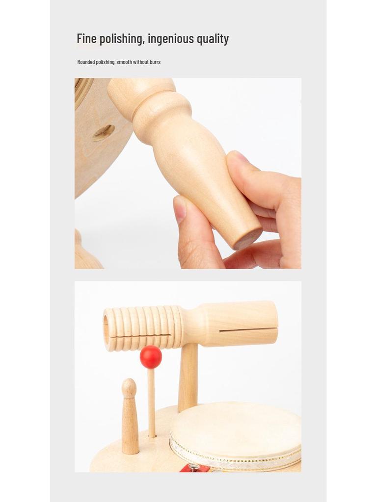 Детский деревянный набор барабана и ксилофона: Набор музыкальных игрушек для развивающей игры