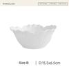 Nordic Ceramic Flower Dinner Luxury Plates White Creative Cabbage Relief Tableware Fruit Vegetable Salad Bowl Large Soup Bowls