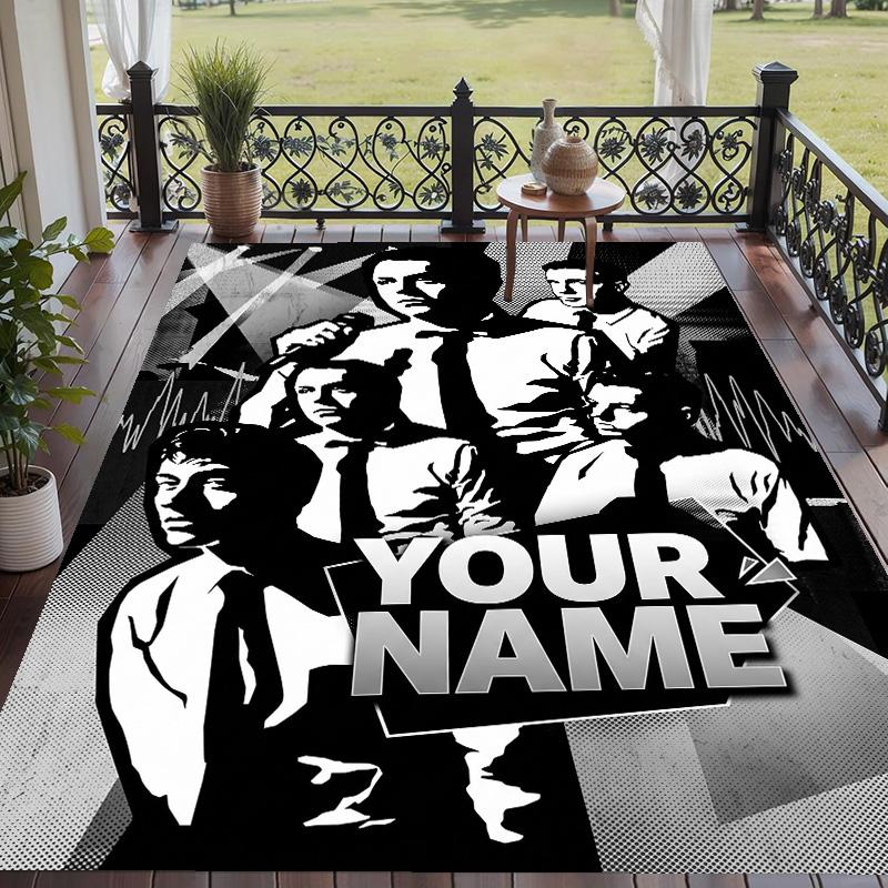 Custom Text Arctic Monkeys Pattern Floor Rug Soft Indoor Carpet Mat Living Room Bedroom