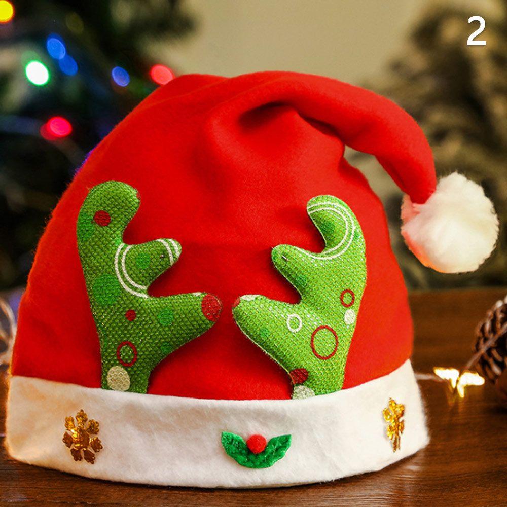For Adult Children Lovely Cartoon Christmas Hat Santa Claus Cap Plush Festival Supplies