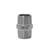 304 Stainless Steel Thickened Hex Male-to-Male Nipple Connector for Water Pipe Heating Systems