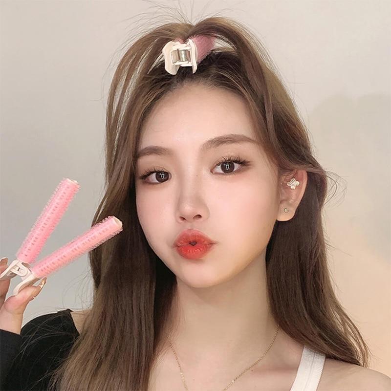 2 шт., челка, пушистые заколки для волос в корейском стиле, бесшовные фиксированные челки с начесом, пышные заколки, заколки для волос, большие бигуди для завивки волос