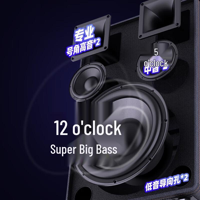SANSUI PQ125 Portable Smart KTV Speaker with Display CN plug (adapter included) (CN version)