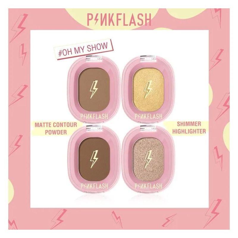 PINKFLASH - Сияющий хайлайтер и матовая пудра для контуринга - 4 цвета