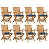 Day and Night - Day and Night Garden Chairs 8 Units Teak Wood with Royal Blue Cushions
