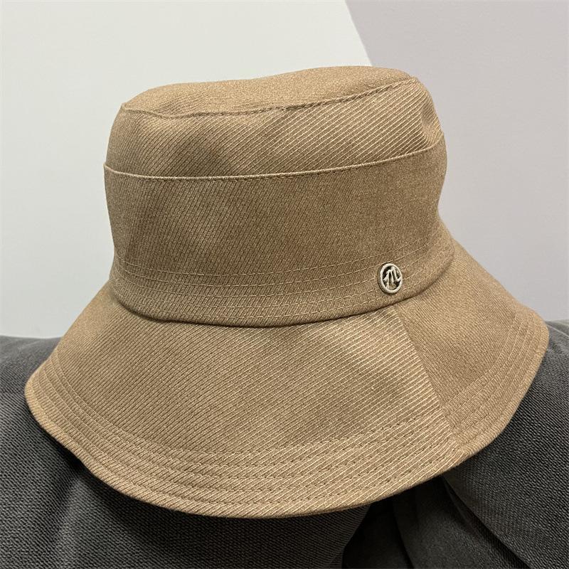 Панама рыбака Детская весенне-осенняя дорожная темпераментная солнцезащитная шляпа Однотонная M стандартная универсальная повседневная шляпа-ведро ветрозащитная