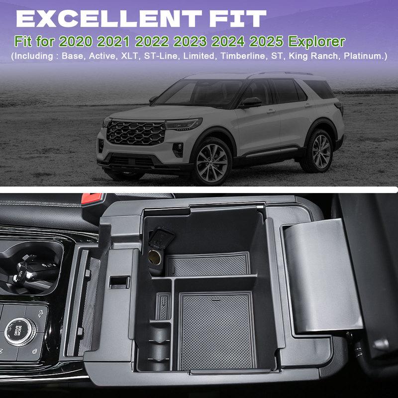 For 2025 2024 Ford Explorer Center Console Organizer Armrest Storage Box Tray Interior Storage Accessories