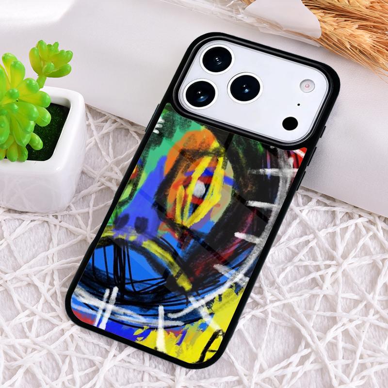 Чехол для телефона с граффити для iPhone 17 Air 16 15 11 12 14 13 Pro Max Ударопрочный чехол