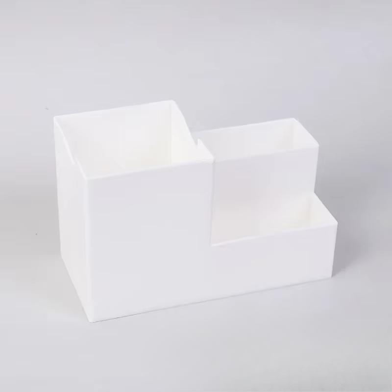 Solid Color Simple Stationery Pen Holder Desktop Storage Box Phone Holder Miscellaneous Compartment Large Capacity Office Supply