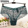 Sexy Mid-waist Knot Women's Panties Lace Women's Trunks Plus Weight Plus Size Underwear Hollow Out