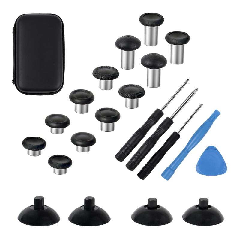 Replacement Thumb Sticks Joystick Analog Thumbstick Grip for Game Controller Thumb Grip with Prying Tool Screwdriver