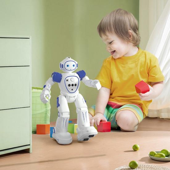 Yousheng Kids - игрушка-робот с дистанционным управлением и светодиодными глазами, интеллектуальная программируемая модель робота с функцией распознавания жестов, пения, ходьбы, танцев для малышей