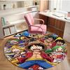 One Piece Print Round Rug, Washable Floor Carpet, For Entryway Dorm Laundry Room Office Study, Home Decor Birthday Christmas Gift