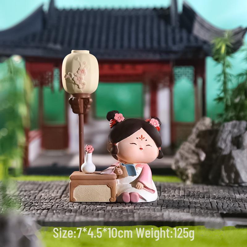 Креативный держатель для телефона в стиле династии Тан: Изысканный орнамент из смолы