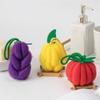4pcs Soft Fruit Shower Balls Does Not Scatter Scrubbing Vegetable Bath Ball Soft Bubble Fun Bubble Bath Flower