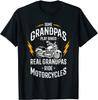 Mens Some Grandpas Play Bingo Real Grandpas Ride Motorcycles T-Shirt Funky Men's Tees Personalized Tshirts Cotton Casual