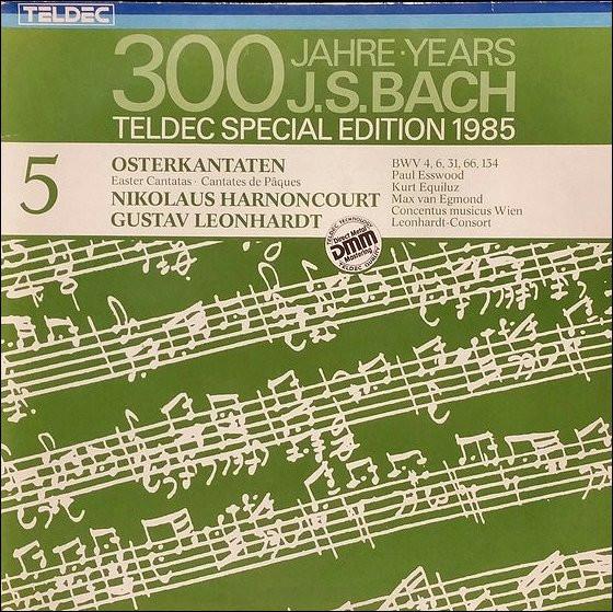 LP Пластинка ИОГАНН СЕБАСТЬЯН БАХ – НИКОЛАУС ХА - Пасхальные кантаты = Easter Cantatas BWV 648235 TELDEC 1985 Германия Классика Б/У