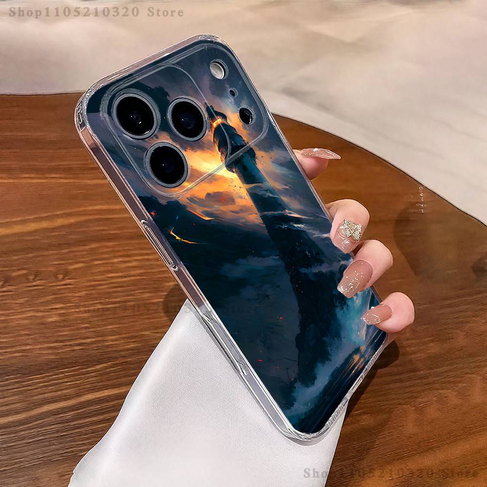 Аниме чехол для телефона с маяком для iPhone 17,16,11,15,13,14,12,Air,Mini,Plus,Pro,Max,Plus,E Прозрачный мягкий чехол