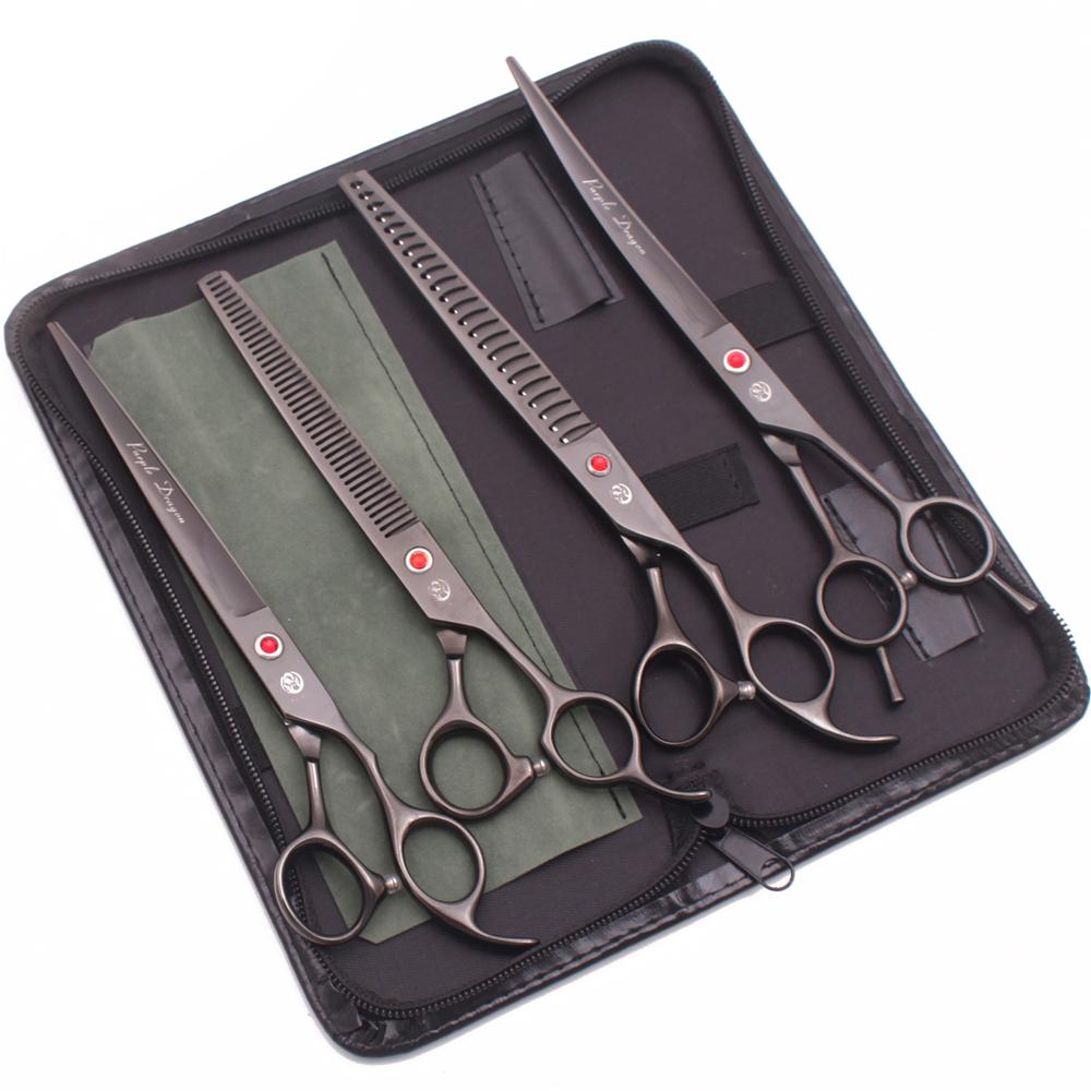 Purple Dragon 8 Inch Dog Grooming Scissors Thinning Shears Professional Cat Pet Scissors Hair Cutting High Quality Z3015-b