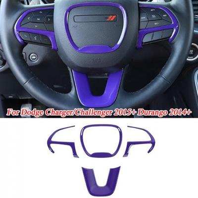 Фиолетовый Для Dodge ChallengerChargerDurango 15+ Накладка на руль Рамка