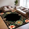 Elegant Art Deco Area Rug Floral Luxury Carpet Vintage Glam Floor Carpet Modern Classic Home Accent Office Design Floor Mat