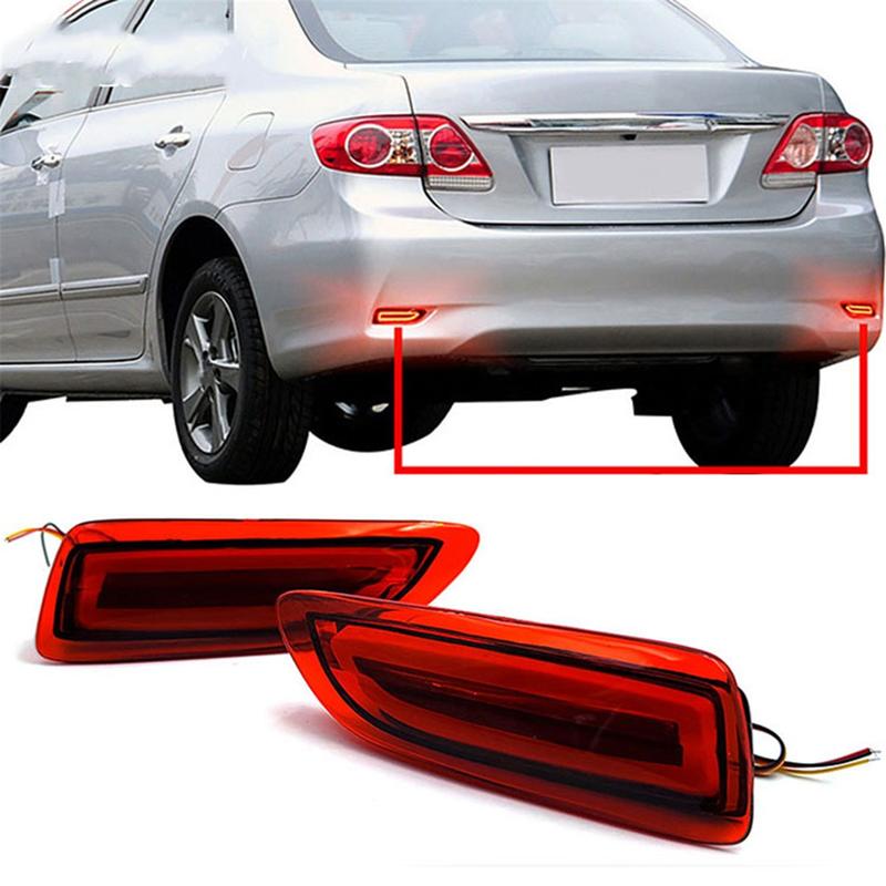2Pcs/Pair Led Car Lights Rear Bumper Reflector Light Led Brake Signal Lamp Fit for Toyota Corolla 2011 2012 2013
