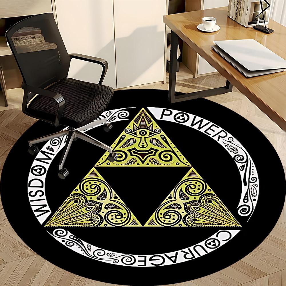 Ковер Legend of Zelda Power Courage Office Round, Под офисные стулья Гостиная Домашний декор a0908134