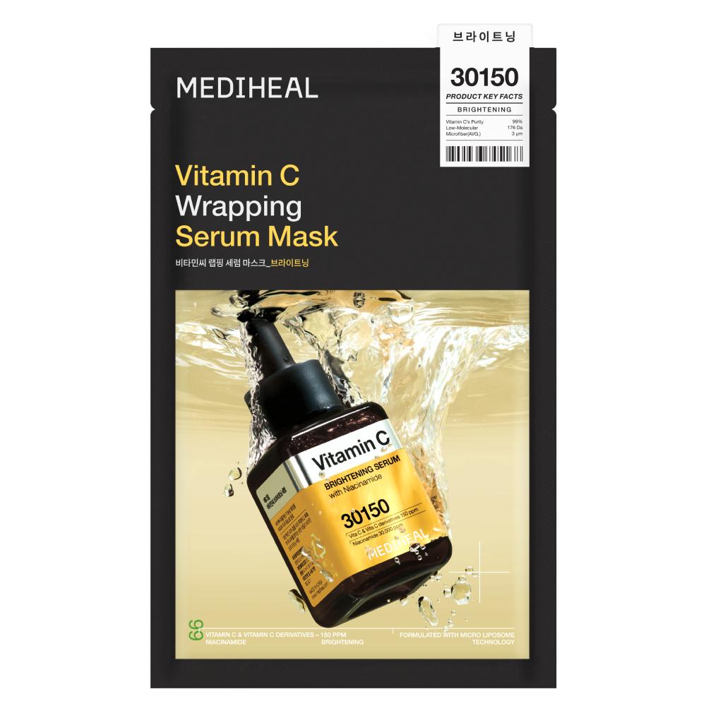 Mediheal Обертывающая сывороточная маска (Выберите 1 из 5 типов) (Мадекассосид, Коллаген, Витамин С, Гиалуроновая кислота, Чайное дерево)