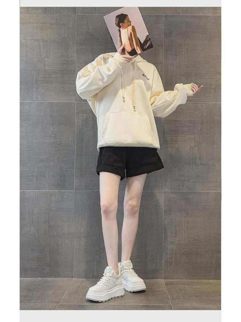 Women's Stylish Thick-Soled High-Top White Sneakers - 2025 Autumn/Winter Collection